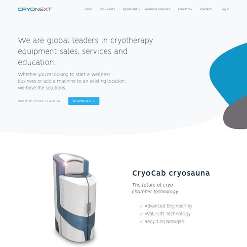 CryoNext Web Design