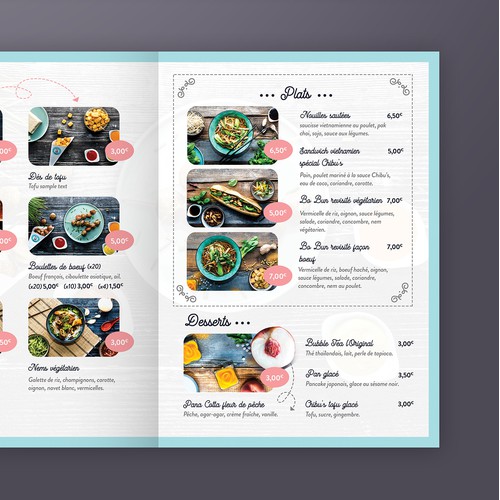 Brochure menu design
