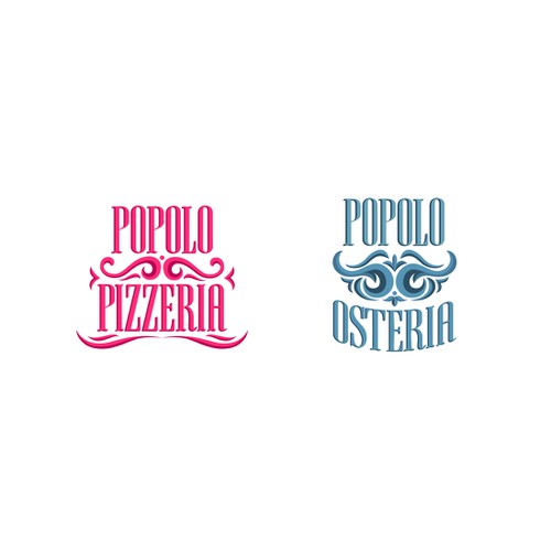 Create a logo for a new Pizzeria & Osteria wth tradition at its roots
