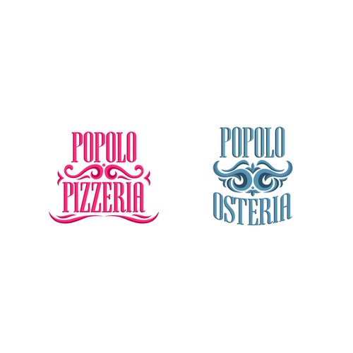 Create a logo for a new Pizzeria & Osteria wth tradition at its roots