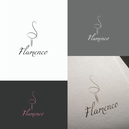 Create a flamingo logo for a new premium brand