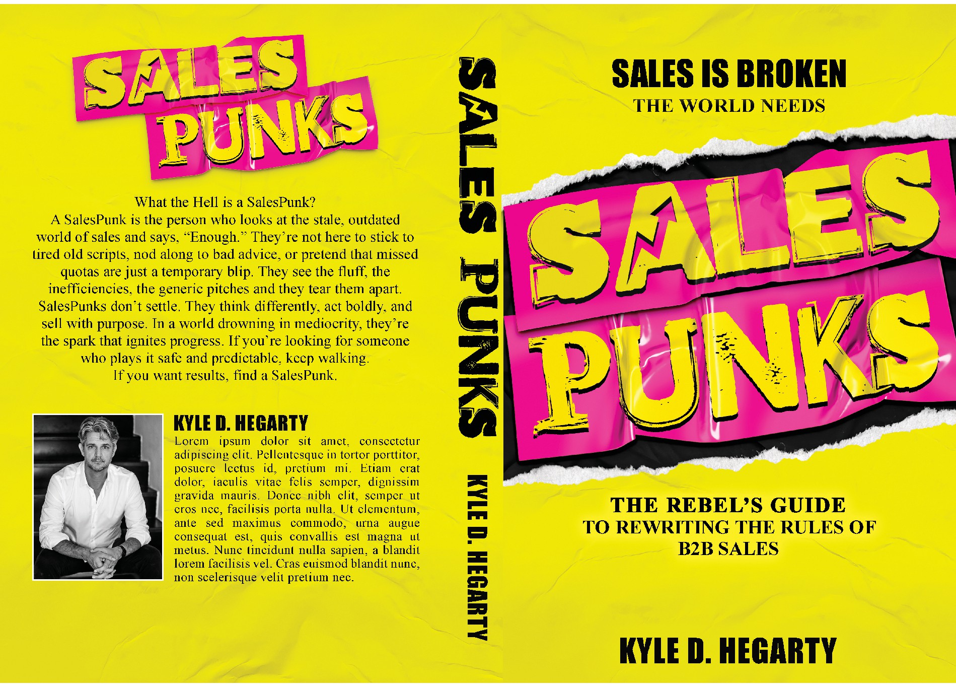 Help me disrupt the world of B2B sales by designing the book cover for SalesPunks!