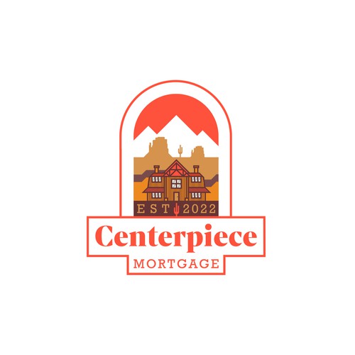 Cross-styled Mortgage Broker Logo with Southwestern Feel