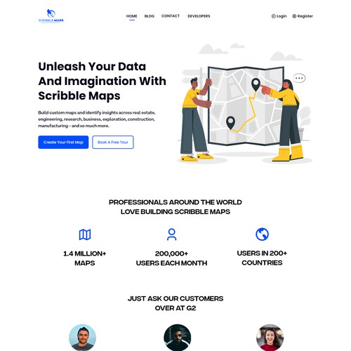Scribble Maps Website design