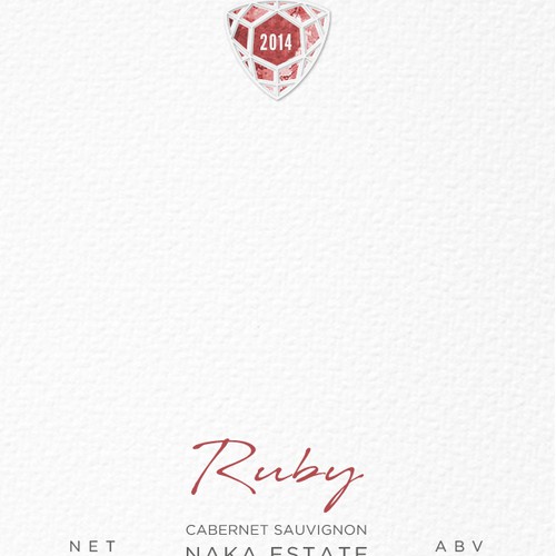 Wine label Ruby
