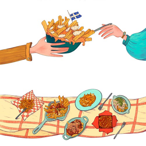 Illustration for a book,Food illustration