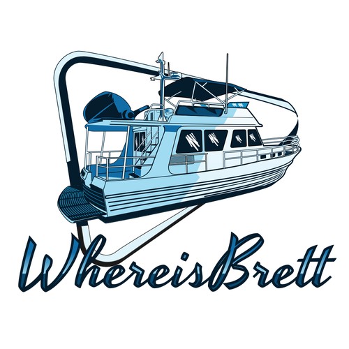 Modern Illustration Logo Concept for WhereisBrett 