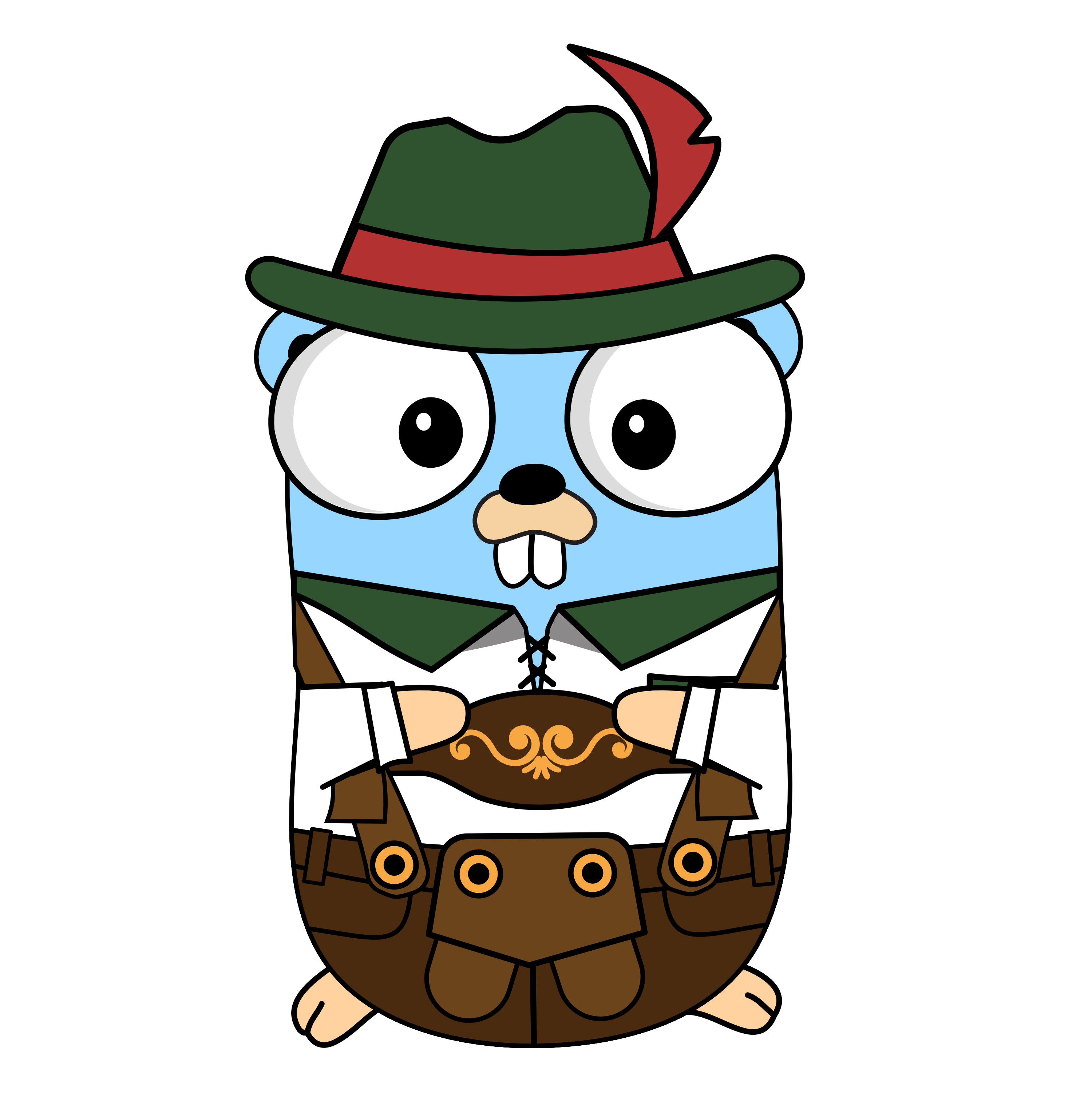 Golang gopher皮短裤