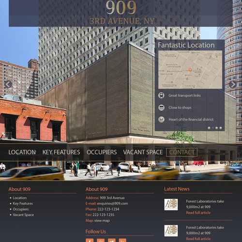Website homepage for 909 3rd Avenue