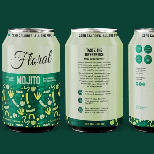 Mojito Sparkling Water Can