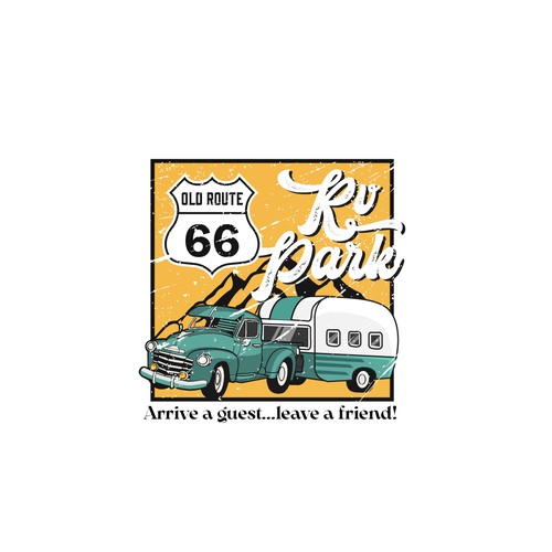 Old Route 66 RV Park Logo Design