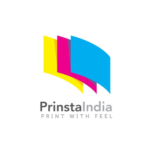Modern and colorful print company logo