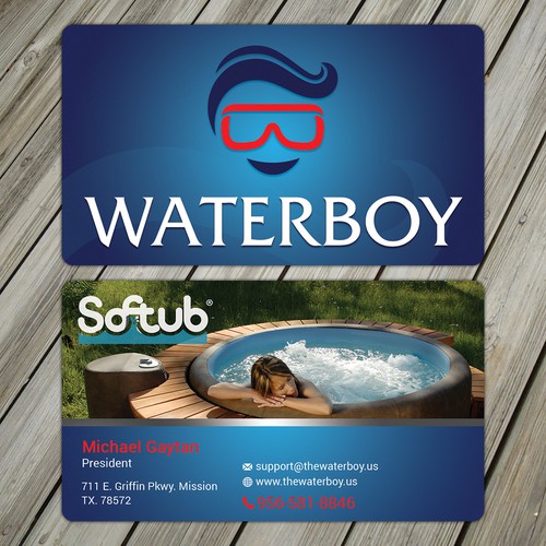 Professional business card for Waterboy