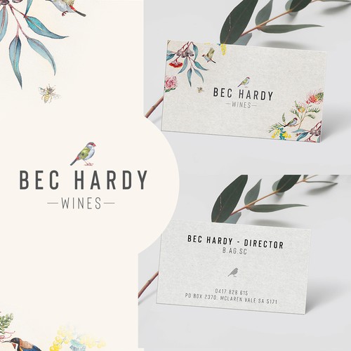 Logo and business card design for new wine label.