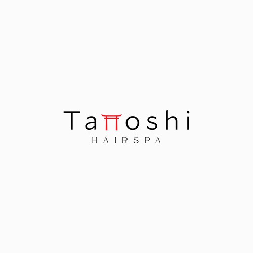 simple logo for Tanoshi Hairspa