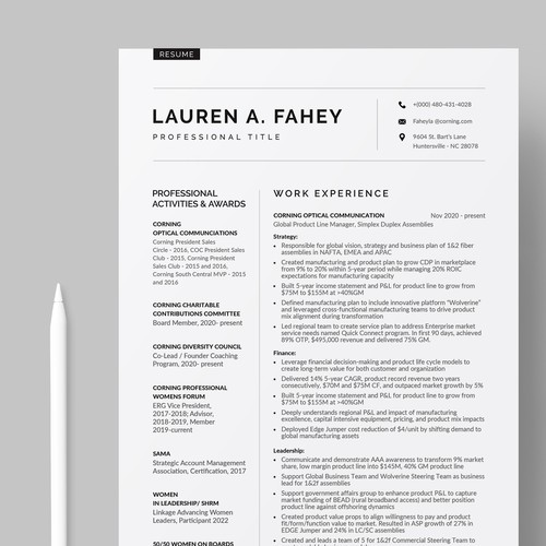 Clean Resume Design