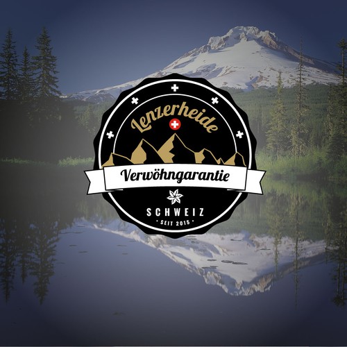 Vintage-feel Logo, Label for Swiss Hotel