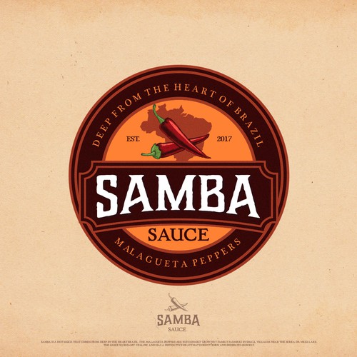 Logo design concept for "Samba Sauce"