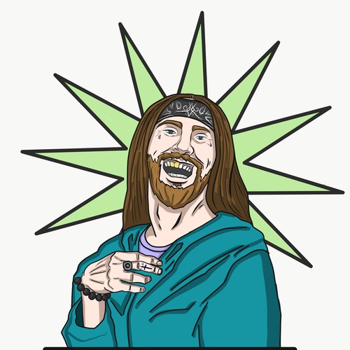 Hipster Jesus design for a drinkbottle