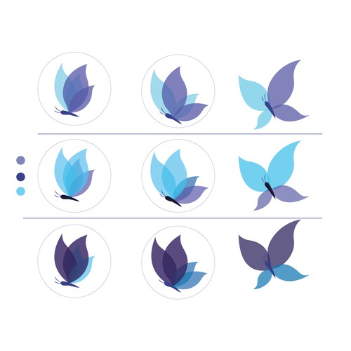 ilustración fases de mariposas en vuelo 