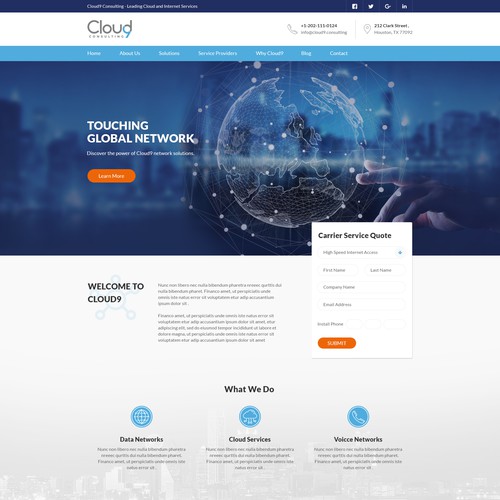 Clean and Modern Cloud Consulting Website