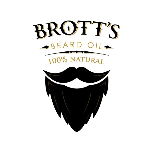 Brott's beard oil logo design