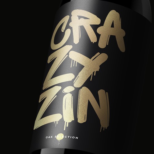 Crazy Zin Wine label - concept