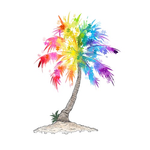 Puzzle Rainbow Tree