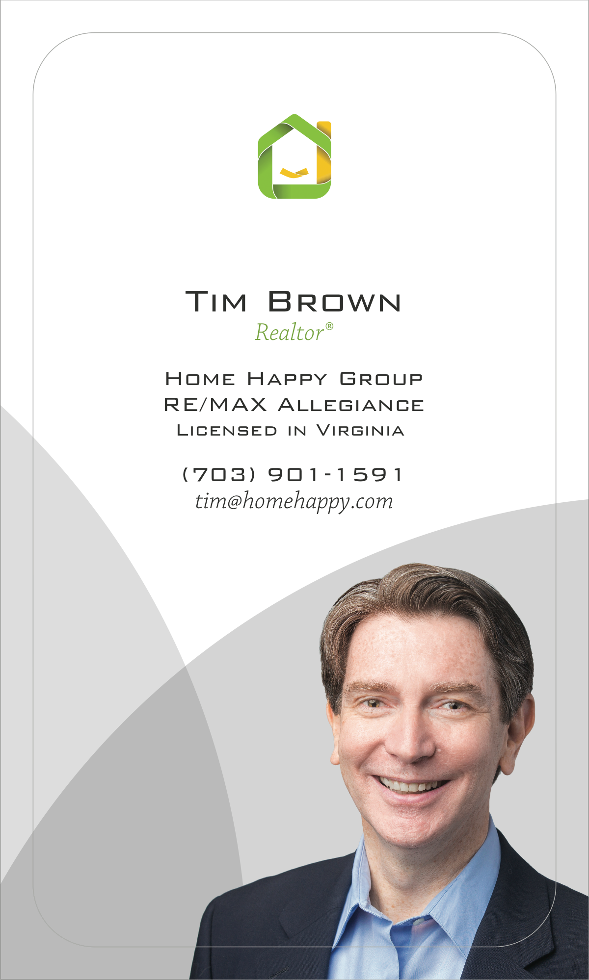 Inputing information on our Business Card Design