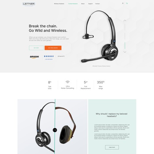 Leitner Headset Landing Page