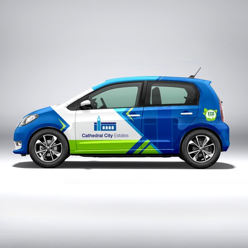 wrap for new electric company car.