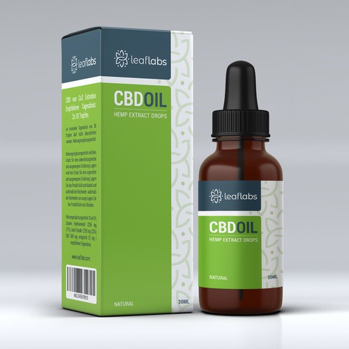 Design a medical retail packaging for a CBD Oil/Medical Marijuana company