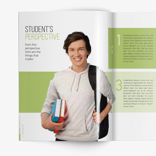 Book concept and inner spreads for a Learning Foundation.