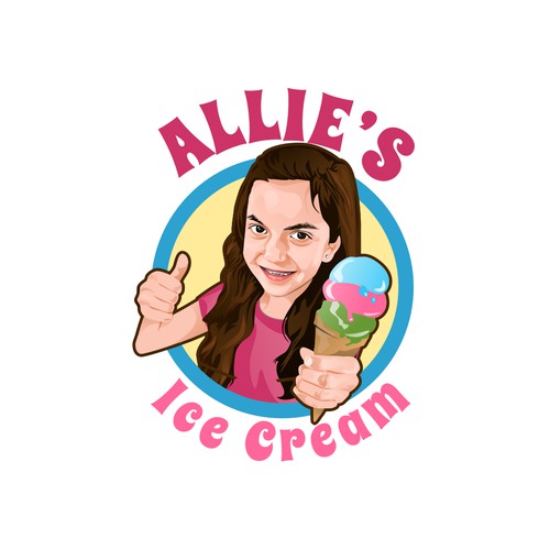 logo concept for allie's ice cream