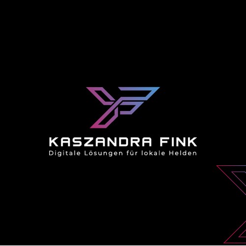 Kaszandra Fink: Custom Lettermark & Tech Identity
