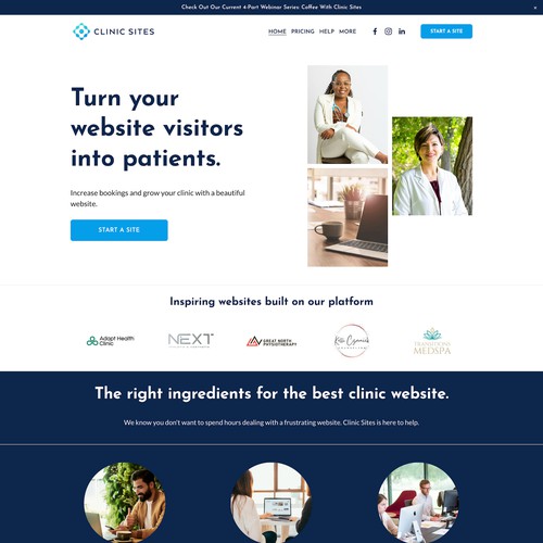 Clinic Sites Healthcare Technology Startup Design