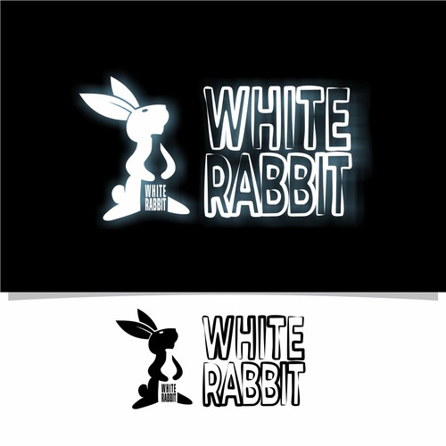 white rabbit black & white