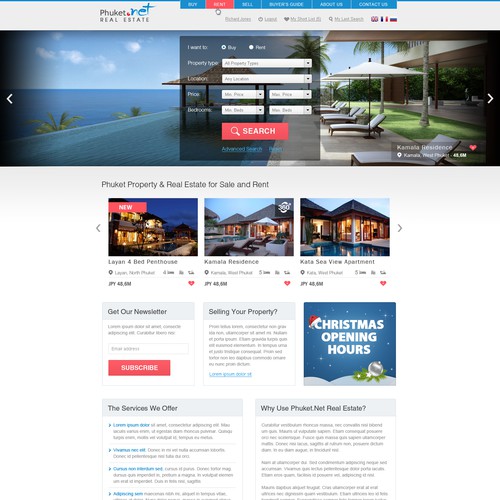 Phuket.Net Real Estate needs a new website design