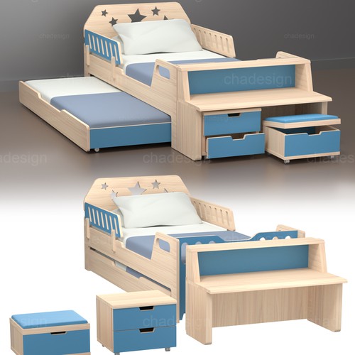 A Birch Plywood Bed For Kids