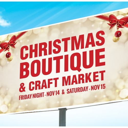 Create a Giant Banner for our Christmas Boutique