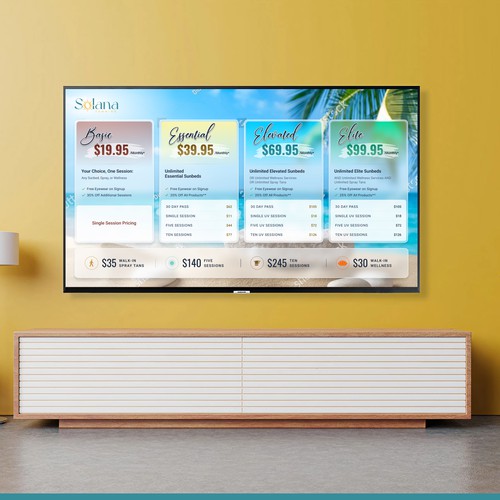 Sleek Menu design for Solana 