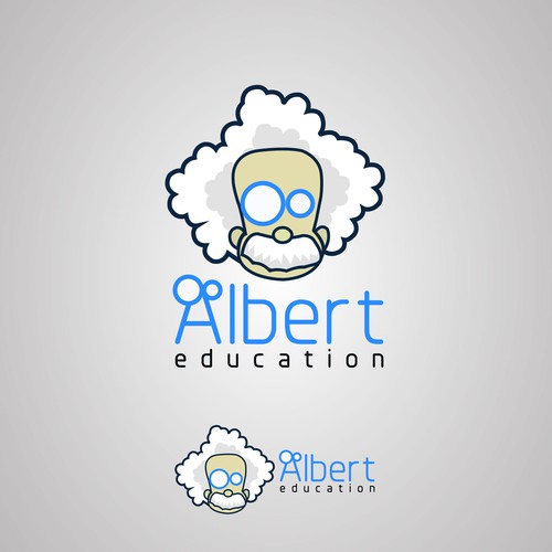Flat icon for Einstein's face