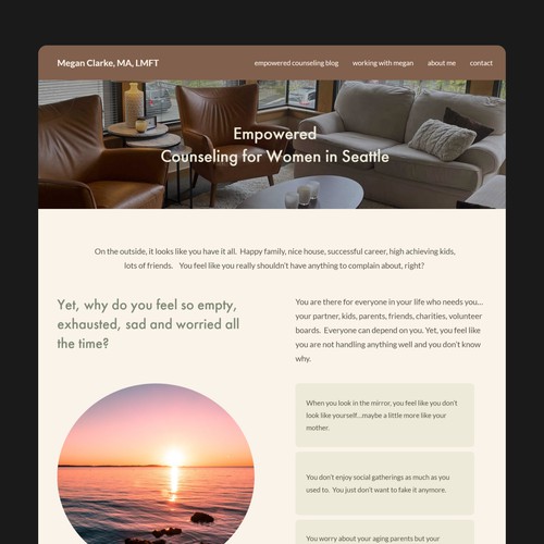 Megan Clarke Counselling - Squarespace Website Design