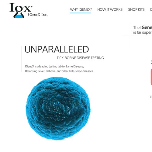 landing page for igenex labs