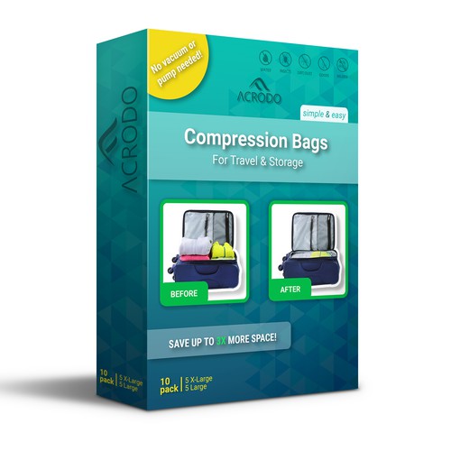 Packaging for Roll-up Compression Bags