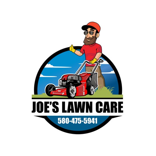 Joe's Lawn Care Logo Design