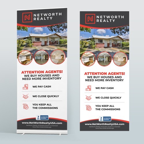 Attention Agents! We Buy Houses And Need More Inventory - Pop-up Banner
