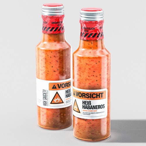 Hot Sauce Bottle Label