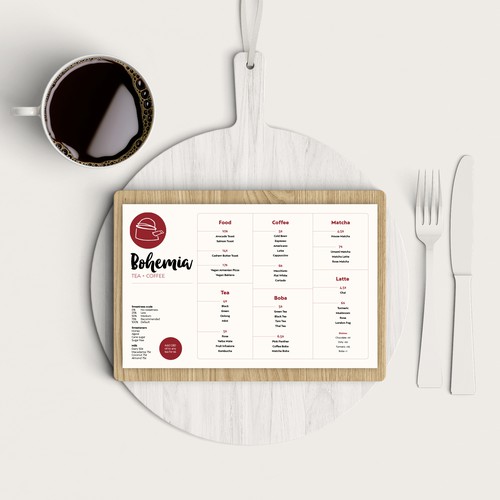 Clean & crisp menu design