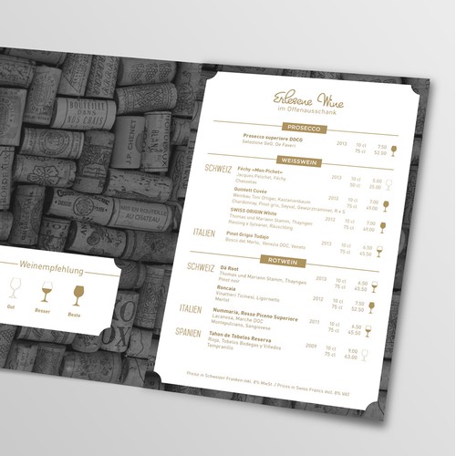 Wine menu